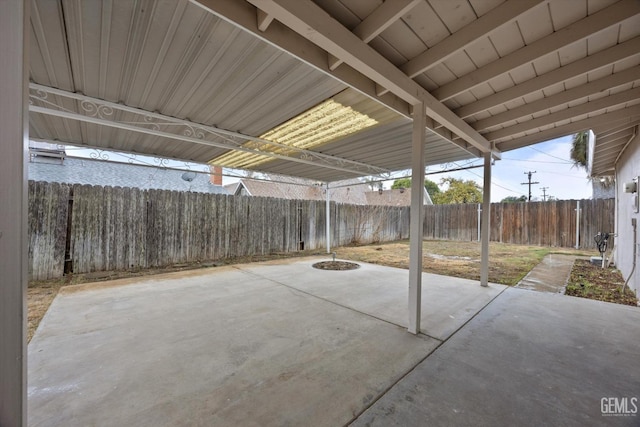 view of patio with a fenced backyard