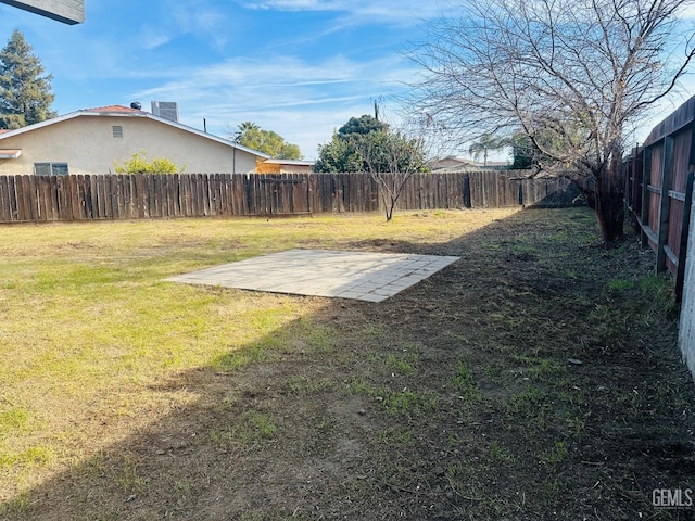 view of yard with a patio