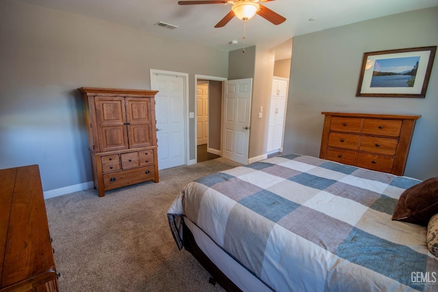 1850 Verdugo Ln, Bakersfield, CA 93312 - carpeted bedroom featuring baseboards and a ceiling fan
