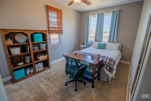 1850 Verdugo Ln, Bakersfield, CA 93312 - carpeted bedroom featuring baseboards and ceiling fan