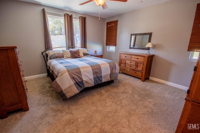 1850 Verdugo Ln, Bakersfield, CA 93312 - bedroom with light colored carpet and a ceiling fan