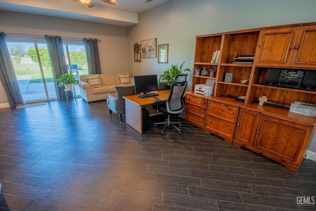 1850 Verdugo Ln, Bakersfield, CA 93312 - home office featuring dark wood-type flooring