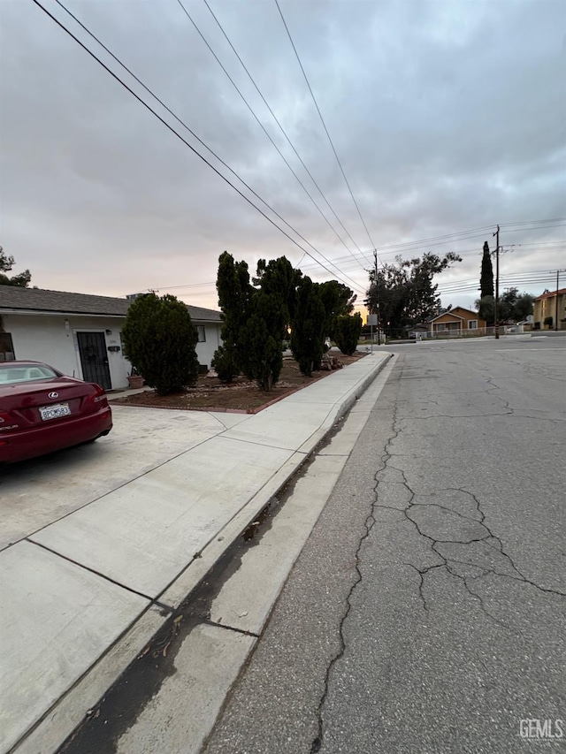 view of street featuring sidewalks