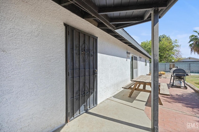 exterior space with a patio area