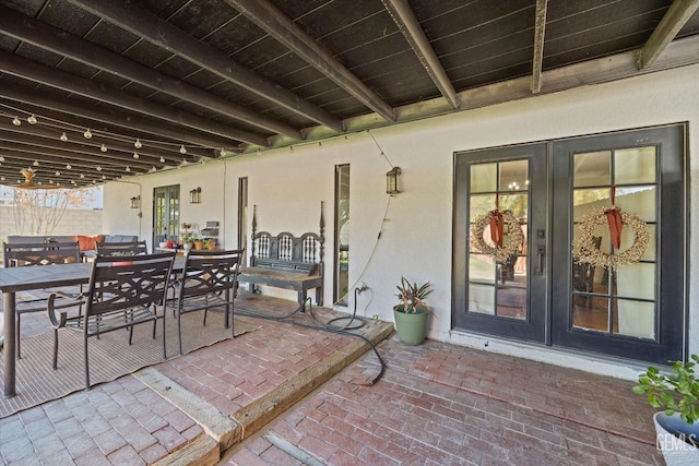 view of patio with french doors