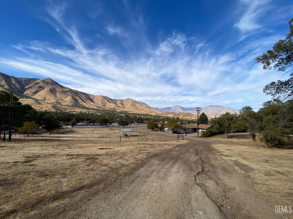 mountain view with a rural view