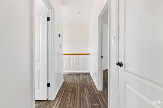 5219 Port Dr, Bakersfield, CA 93312 - hall featuring dark wood-style floors and baseboards