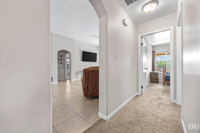 3601 Villa Lante St, Bakersfield, CA 93308 - hallway featuring arched walkways and light tile patterned floors