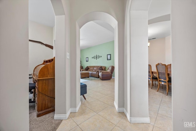 3601 Villa Lante St, Bakersfield, CA 93308 - corridor with tile patterned floors and arched walkways