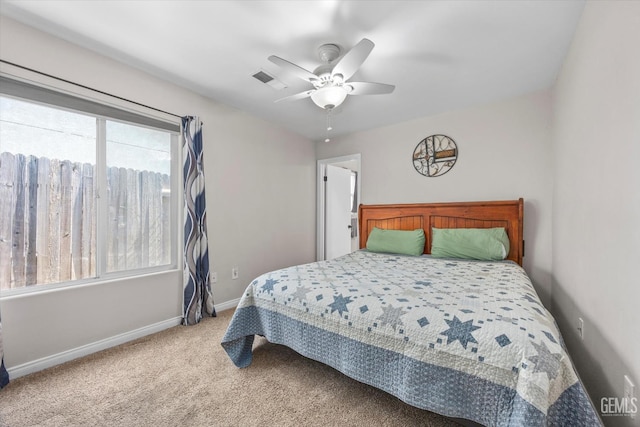 3601 Villa Lante St, Bakersfield, CA 93308 - carpeted bedroom featuring baseboards and a ceiling fan