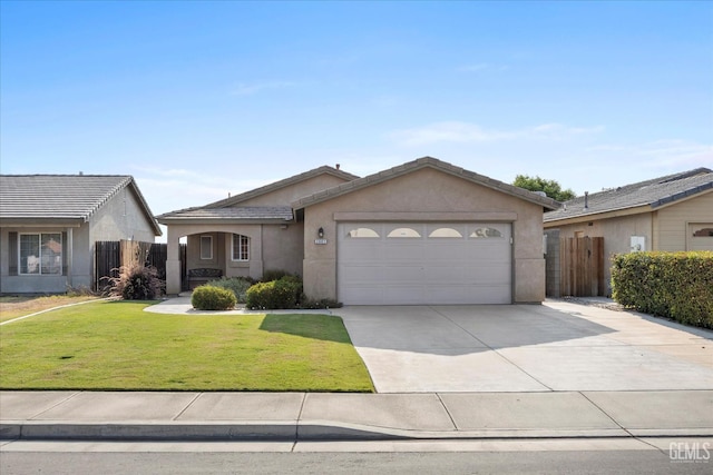 3601 Villa Lante St, Bakersfield, CA 93308 - ranch-style house with a garage, stucco siding, and driveway
