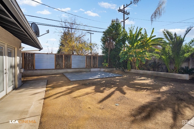 view of yard with a patio