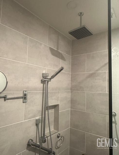 details with tiled shower