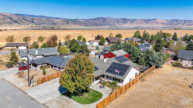 aerial view featuring a mountain view