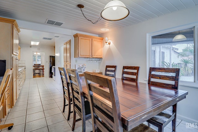 2849 Alturas Dr, Bakersfield, CA 93305 - dining room with visible vents and light tile patterned floors