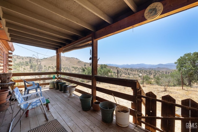 38579 Payne Way, Caliente, CA 93518 - deck featuring a mountain view