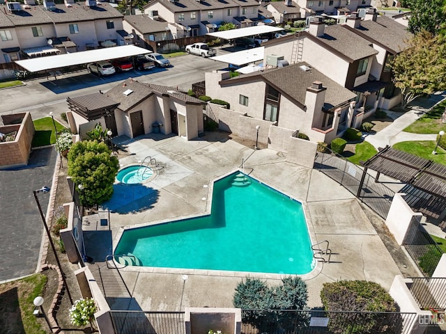 7800 Westfield Rd Unit 28, Bakersfield, CA 93309 - aerial view of residential area featuring a pool