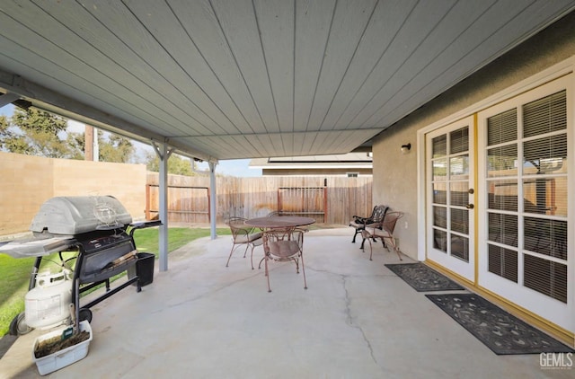 view of patio with grilling area