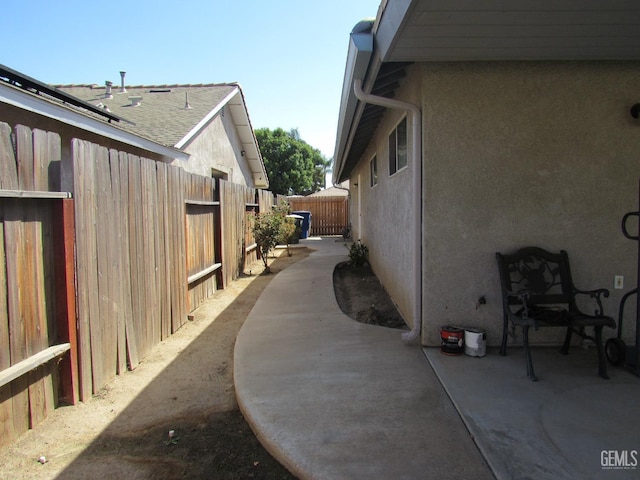 view of home's exterior featuring a patio area