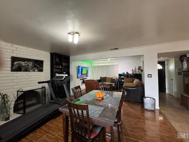 6301 Scenic Way, Bakersfield, CA 93309 - dining room featuring wood finished floors and built in features