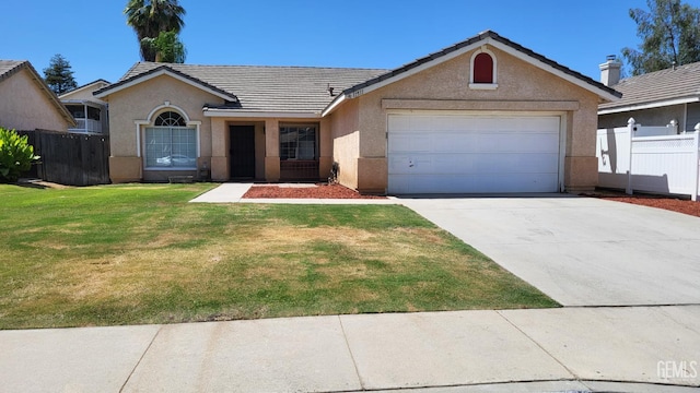 11511 Bay Meadows Ln, Bakersfield, CA 93312 - single story home featuring stucco siding, an attached garage, concrete driveway, and a tiled roof