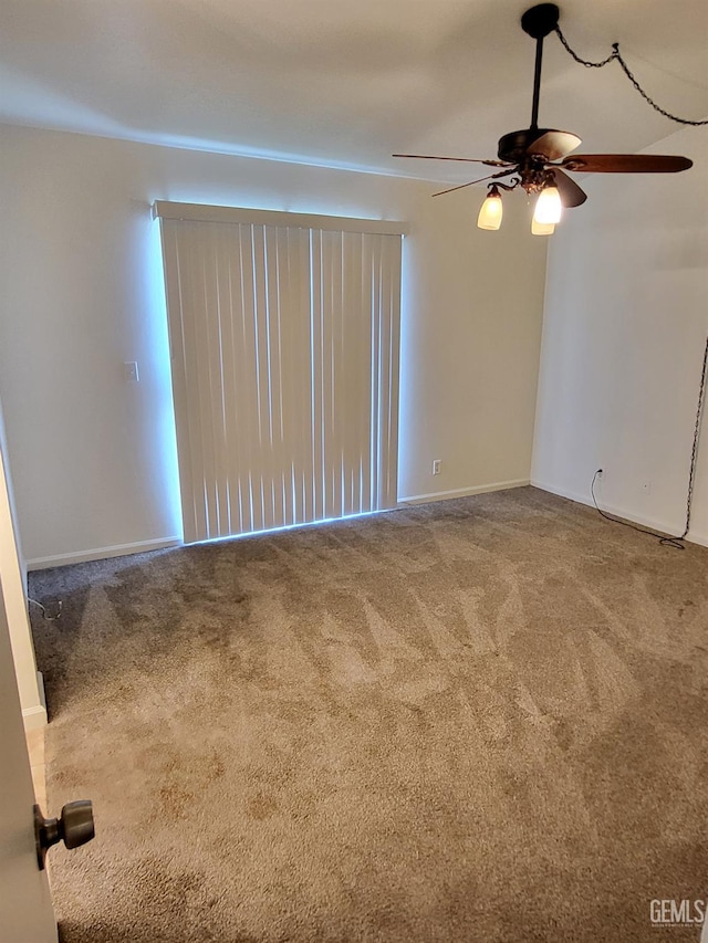 11511 Bay Meadows Ln, Bakersfield, CA 93312 - carpeted spare room featuring ceiling fan and baseboards