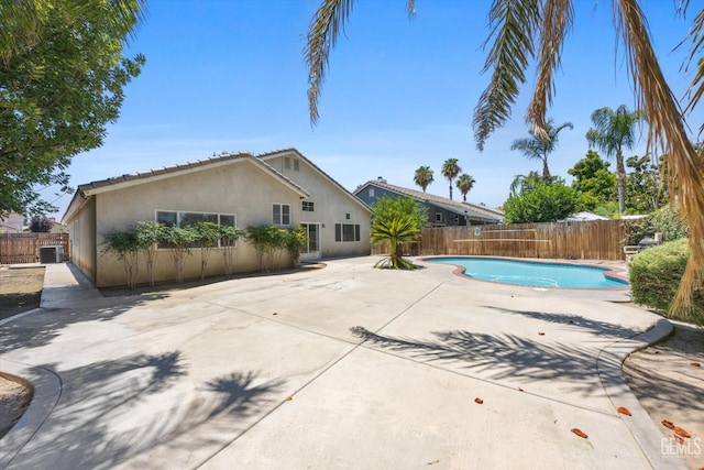 5836 S Greenhorn Mountain Ct, Bakersfield, CA 93313 - view of pool with a fenced backyard and a patio