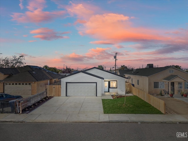 view of front of home featuring a garage