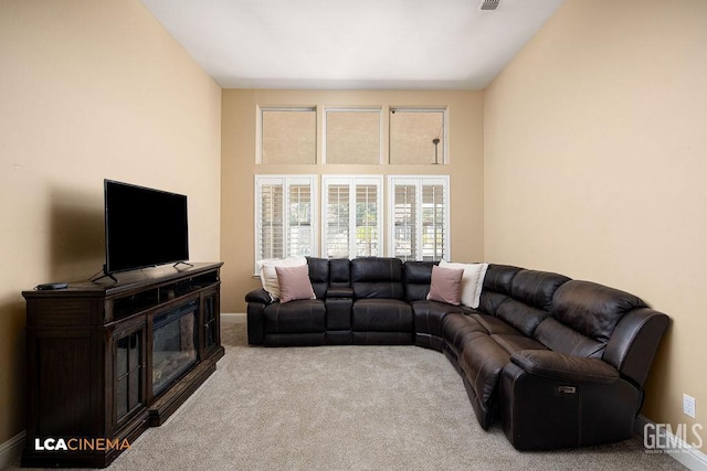 13019 Queen Palm Ct, Bakersfield, CA 93314 - carpeted living room with baseboards