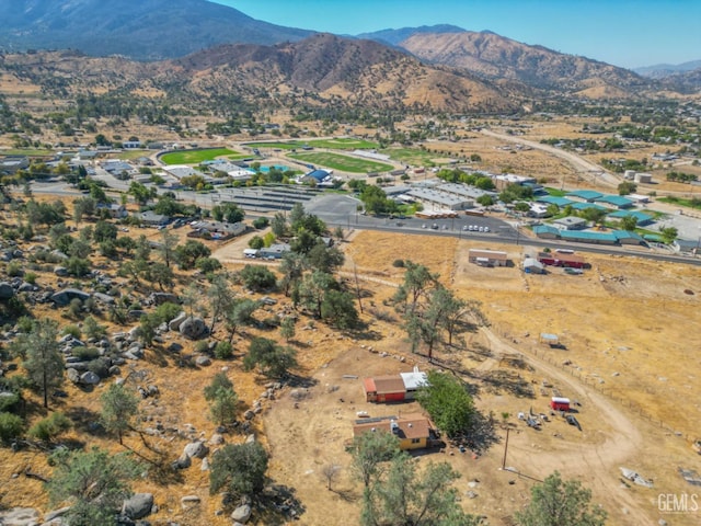 aerial view with a mountain view