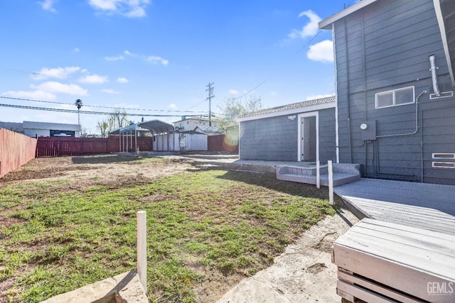 113 Lucard St, Taft, CA 93268 - view of yard featuring fence and a shed