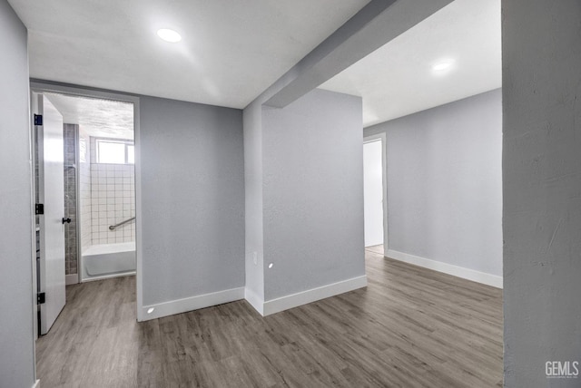 113 Lucard St, Taft, CA 93268 - empty room featuring wood finished floors, baseboards, and recessed lighting