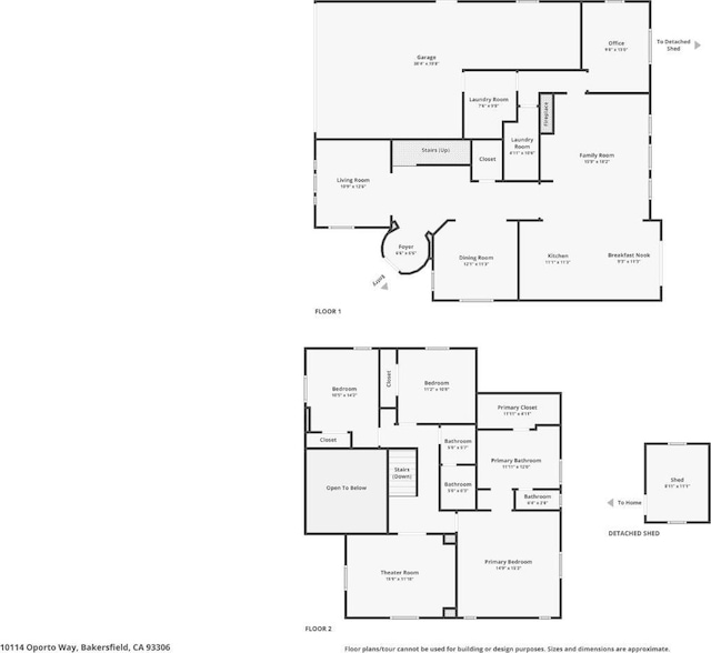 10114 Oporto Way, Bakersfield, CA 93306 - floor plan / room layout
