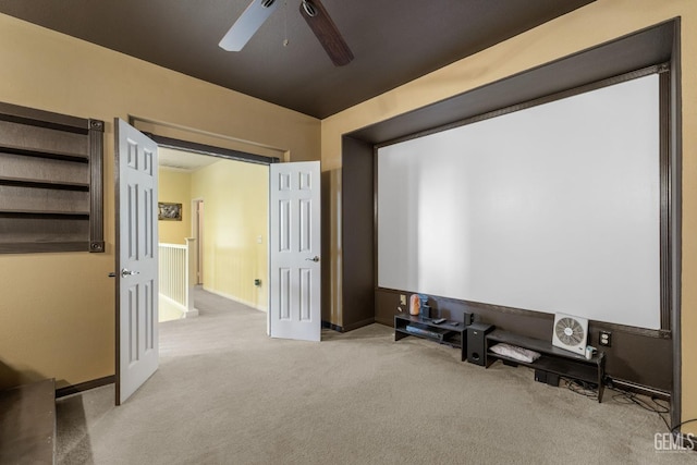 10114 Oporto Way, Bakersfield, CA 93306 - carpeted cinema featuring ceiling fan and baseboards