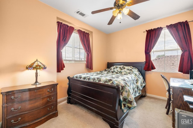 10114 Oporto Way, Bakersfield, CA 93306 - bedroom with baseboards, carpet flooring, and a ceiling fan