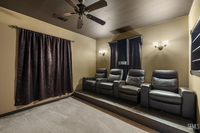 10114 Oporto Way, Bakersfield, CA 93306 - home theater room featuring carpet and ceiling fan
