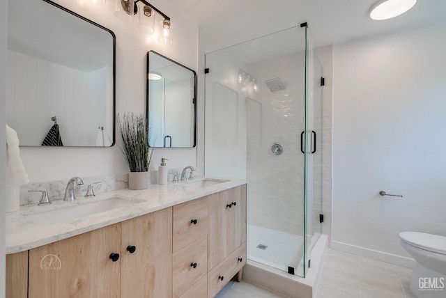 3700 Christmas Tree Ln, Bakersfield, CA 93306 - full bath with double vanity and a stall shower