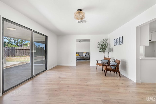 3700 Christmas Tree Ln, Bakersfield, CA 93306 - living area with light wood-type flooring and ceiling fan
