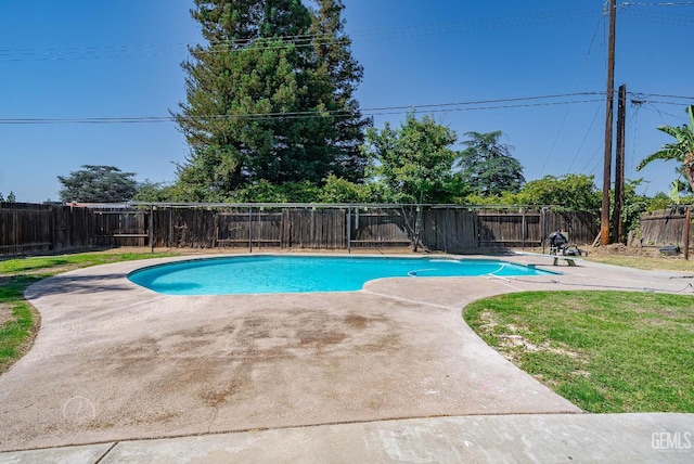 3700 Christmas Tree Ln, Bakersfield, CA 93306 - view of pool with a patio area and a fenced backyard