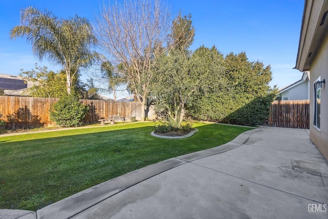 view of yard with a patio