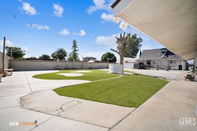 4620 Taft Hwy, Bakersfield, CA 93313 - fenced backyard with a patio