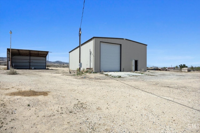 view of pole building