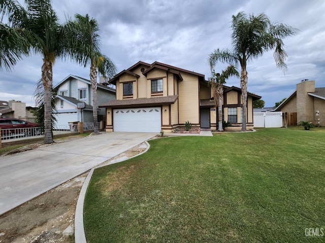 5913 El Camino Ave, Bakersfield, CA 93313 - view of front of property with driveway and a garage