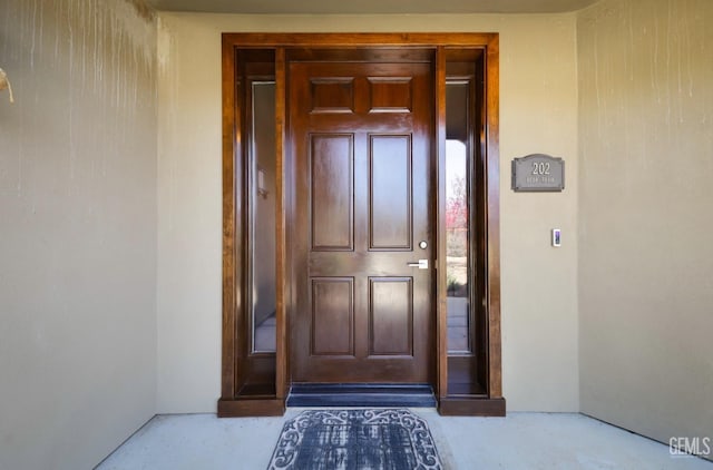 view of doorway to property