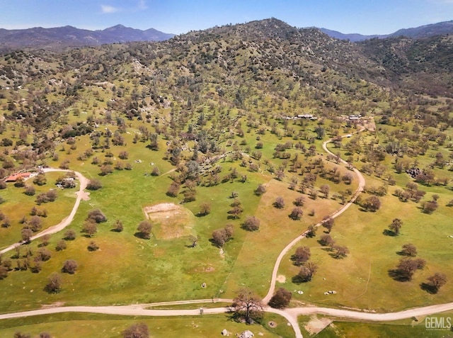 aerial view featuring a mountain view