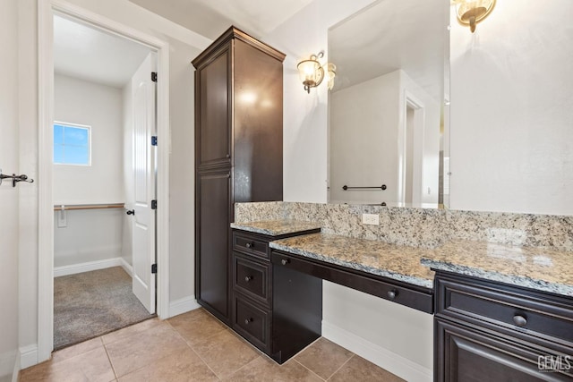14822 Plumeria Ct, Bakersfield, CA 93314 - bathroom with vanity, tile patterned flooring, and baseboards