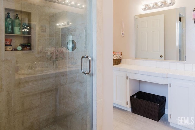 7116 Jolynn St, Bakersfield, CA 93308 - bathroom featuring vanity and a shower stall