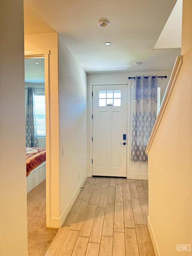 6009 Cardano Ave, Bakersfield, CA 93313 - entrance foyer featuring light wood-style flooring and baseboards