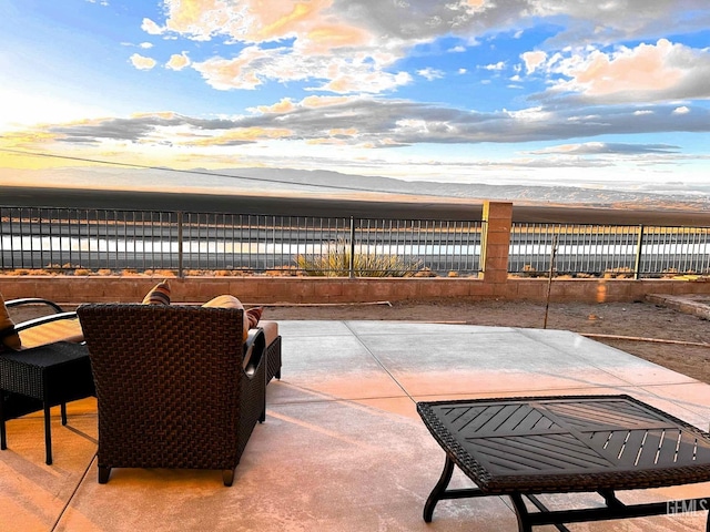 10529 Odyssy Way, Taft, CA 93268 - view of patio with a water view and fence