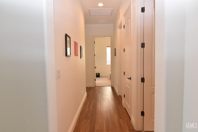 5712 Wisteria Valley Rd, Bakersfield, CA 93306 - hallway featuring wood finished floors, baseboards, and recessed lighting